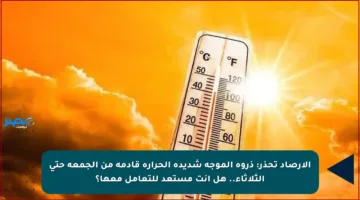 الأرصاد تحذر: ذروة الموجة شديدة الحرارة قادمة من الجمعة حتى الثلاثاء.. هل أنت مستعد للتعامل معها؟